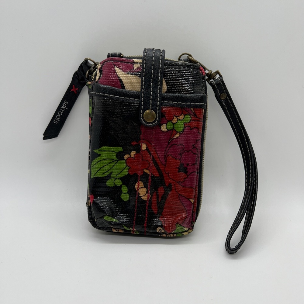 Sakroots Boho Chic Multicolor Floral Print Smartphone Wallet Wristlet Purse - Picture 2 of 9